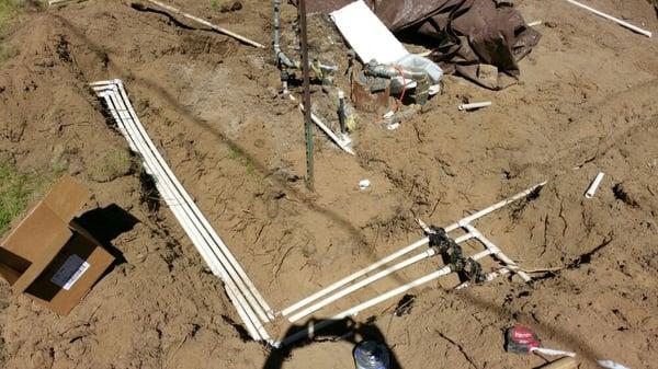 Construction of a new greenhouse required the system to be rerouted.  We upgraded with new valves for better functionality.