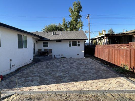 Pavers backyard