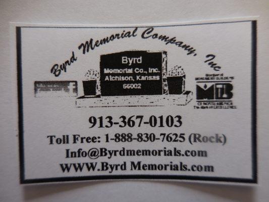 Byrd Memorial Co Inc