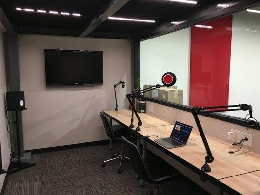 Sound room adjacent to our studio also used for podcasts and videos