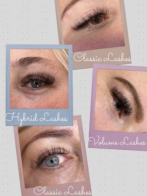 Types of Eyelash extensions