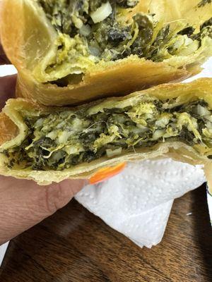 Spinach & Cheese empanada