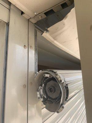 Damaged Roll Up Shutter