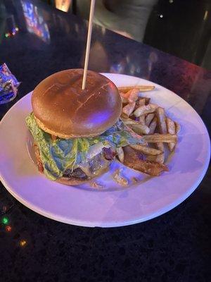 Cowboy burger and fries