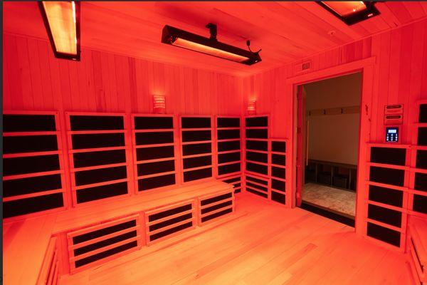 Our Social Sauna offers full-spectrum infrared heat in a shared space designed for conversation, recovery, and renewal.