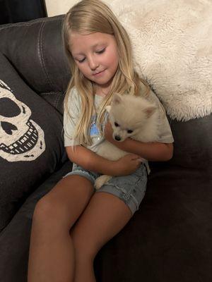 Getting some puppy love after class.!