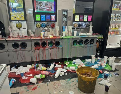dirty 7/11 slurpee counter