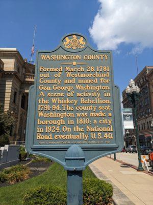 Washington County Historical Marker