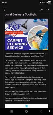 F&F Carpet Cleaning Inc.