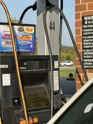 Pump without receipt paper