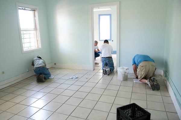 Painting, cleaning and making repairs.