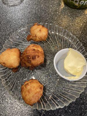 Freshly made Hush Puppies. Incredibly delicious.