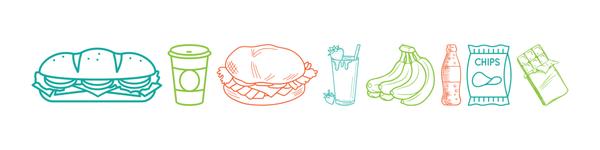 Breakfast sandwiches, Coffee, Hoagies, Sandwiches, Smoothies, Lattes, Salads, Convenience, Frozen Coffee, Wraps, Quesadillas, Paninis, Pizza