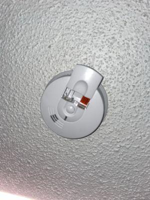 Batteries missing from our rooms smoke detector.