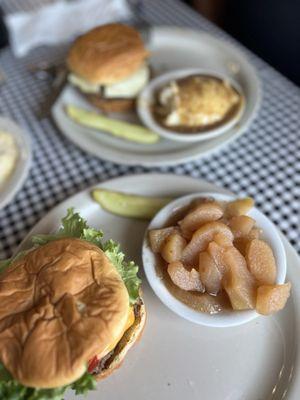 Burger and sides