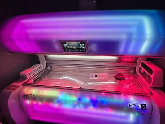 Level 6 tanning , A.C, Misting,
Music. The best and most favorite