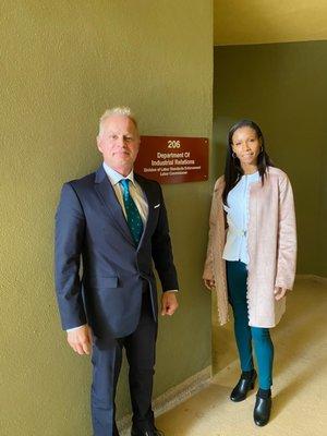 Your team appearing for a labor hearing before a hearing officer.