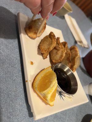 Gyoza appetizer plate