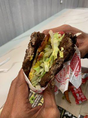 The Skinny Burger. Not a weak lettuce wrap! Keto burger done right. Carnivores rejoice!