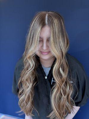 Honey blonde balayage