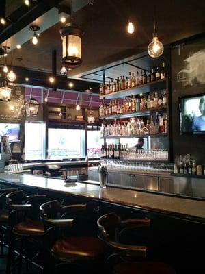 One view from window-adjacent high top.