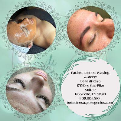 Facials, Waxing, Lashes, and more!