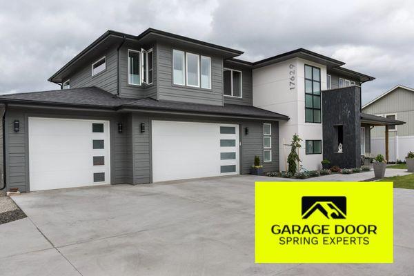 SMOOTH FLUSH WHITE W SIDE WINDOWS 16' BY 7' AND 8' BY 7' GARAGE DOOR IN Yorba Linda, CA
