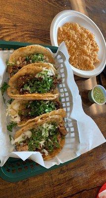 Carnitas and Barbacoa Tacos