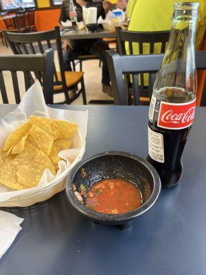 Just sat down and the chips show up