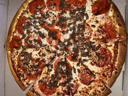 Hamburger & pepperoni