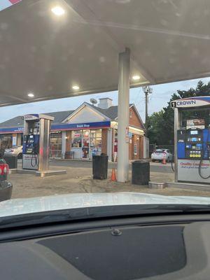 Changed to Crown gas station
