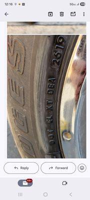 Was sold 2019 tires dry rot within 4 months