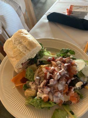 Italian sandwich and make your own salad from a bridal shower menu