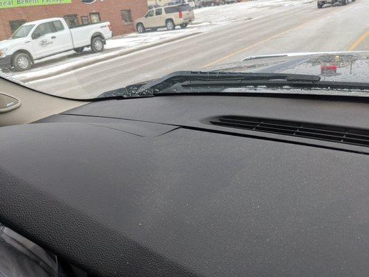 driver side dash. (no that line is not supposed to be there)