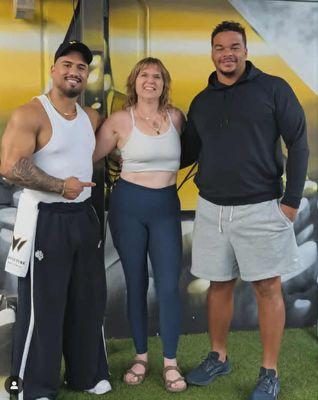 Wnrs Circle owner Martin Barboza, myself and client NFL Center Sam Mustipher