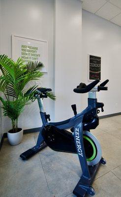 The ZenWheel sits in the lobby for you to get acquainted with while you take a tour of the studio space.