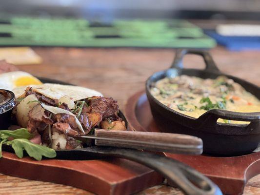 Steak And Eggs. Shrimp and Grits! All just YUM!!!