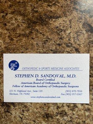 Stephen D Sandoval MD