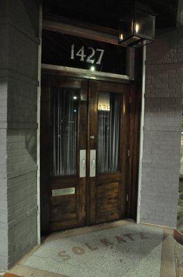 Our front door graciously welcomes 
         you  to
     THE BUILDING --
      Built in 1866