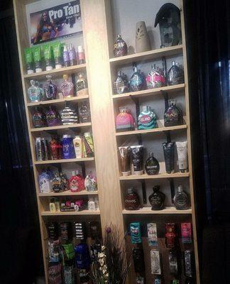 We have a full line of tanning lotions for our solariums!