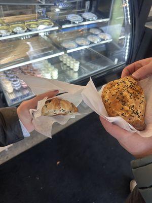 Spinach and potato pastries
