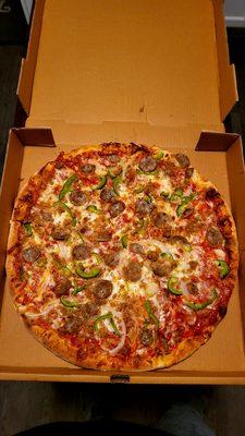 Sausage pepper onion