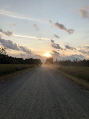 Sunset on the ATV trails.