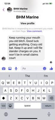 Text that the owner sent me.