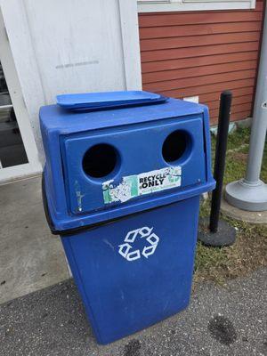 Recycling (and trash) in and around building