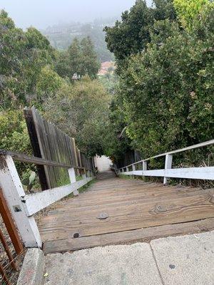 Nearby Santa Monica stairs ... extends from Santa Monica at the top to, yes, Los Angeles at the bottom.