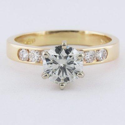 14kt gold Channel Set engagement ring. available in many diamond weights.