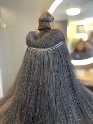 One row of IBE hair extensions