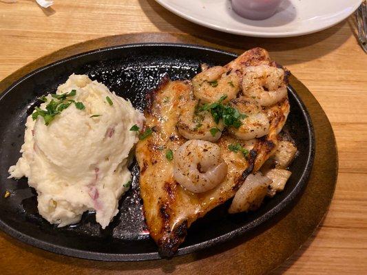 Chicken shrimp and garlic potatoes