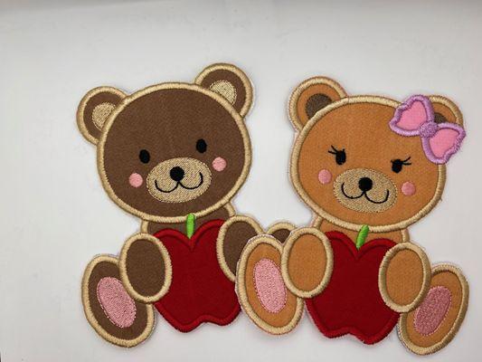 Machine embroidered ready to iron on patches set.